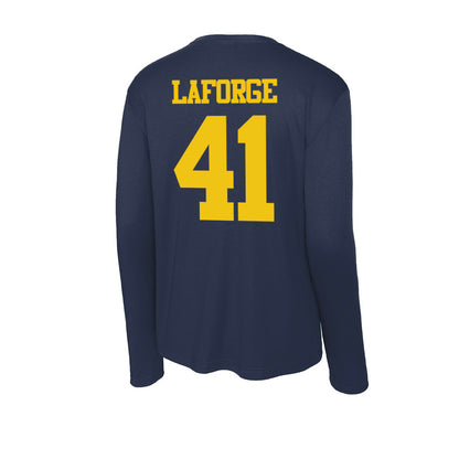 Michigan - NCAA Men's Lacrosse : Lucas Laforge - Activewear Long Sleeve T-Shirt-1