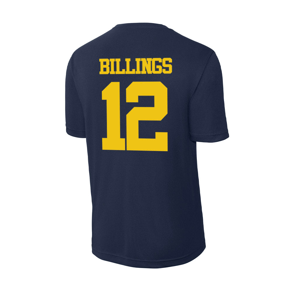 Michigan - NCAA Men's Lacrosse : Pace Billings - Activewear T-Shirt-1