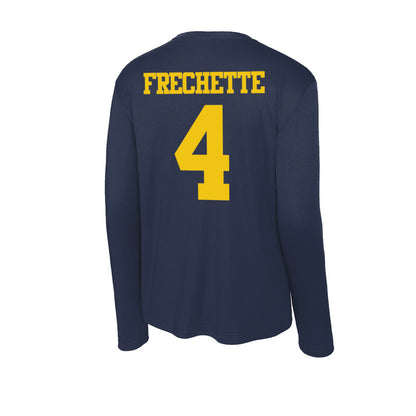 Michigan - NCAA Men's Lacrosse : Michael Frechette - Activewear Long Sleeve T-Shirt-1