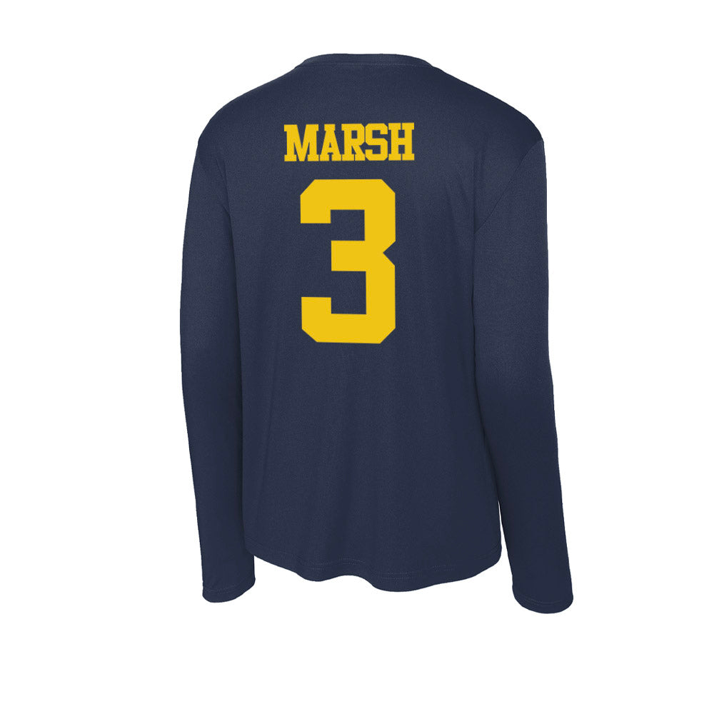 Michigan - NCAA Football : Andrew Marsh - Activewear Long Sleeve T-Shirt-1