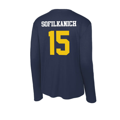 Michigan - NCAA Women's Basketball : Ashley Sofilkanich - Activewear Long Sleeve T-Shirt-1
