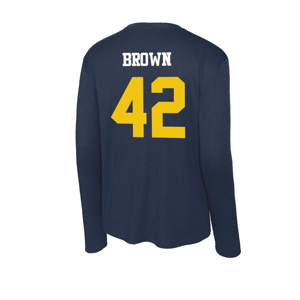 Michigan - NCAA Baseball : Justin Brown - Activewear Long Sleeve T-Shirt-1