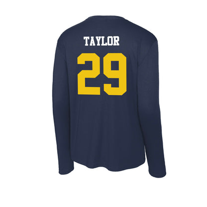 Michigan - NCAA Football : Chase Taylor - Activewear Long Sleeve T-Shirt-1