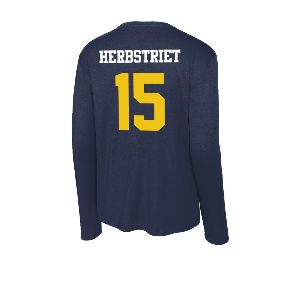 Michigan - NCAA Football : Chase Herbstriet - Activewear Long Sleeve T-Shirt-1