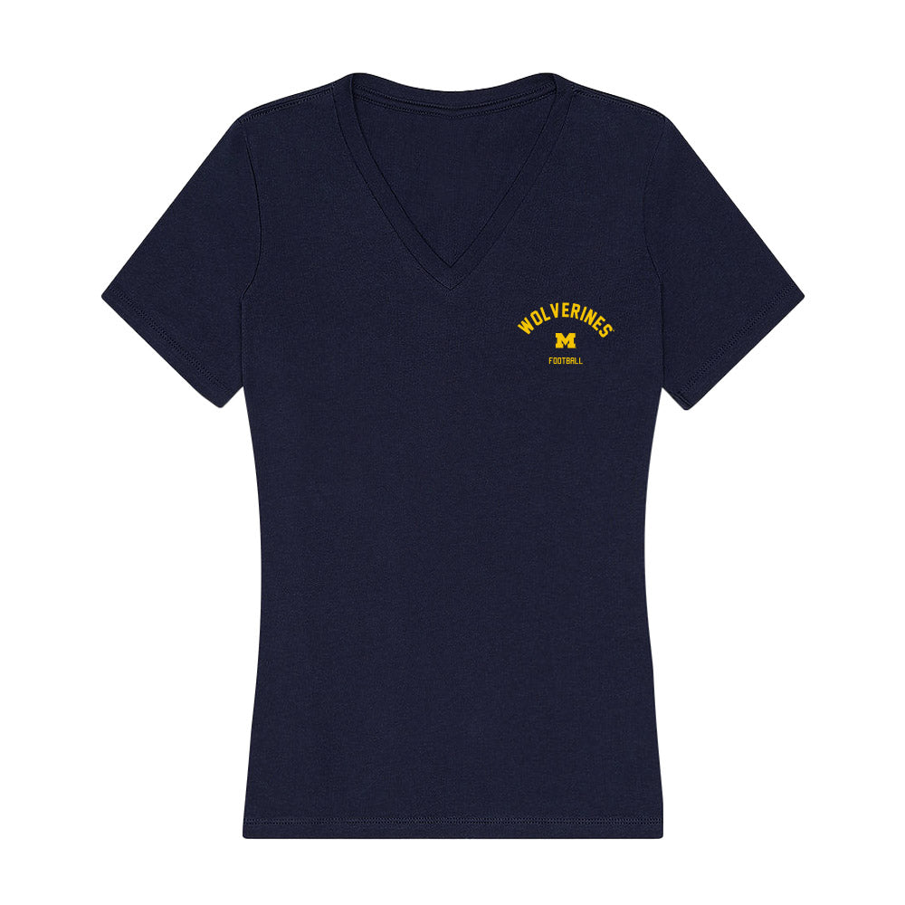 Michigan - NCAA Football : Gary Stacy - Classic Shersey Women's V-Neck T-Shirt-0