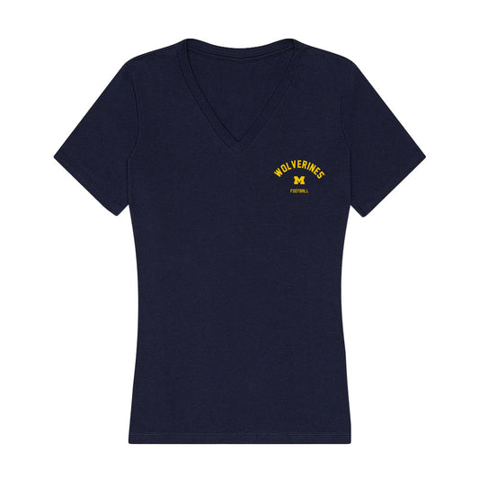 Michigan - NCAA Football : Gary Stacy - Classic Shersey Women's V-Neck T-Shirt-0