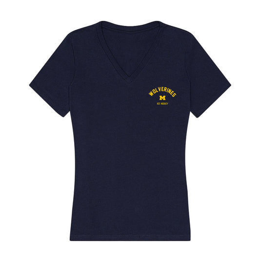 Michigan - NCAA Men's Ice Hockey : Kienan Draper - Classic Shersey Women's V-Neck T-Shirt-0