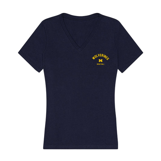 Michigan - NCAA Women's Basketball : Mila Holloway - Classic Shersey Women's V-Neck T-Shirt-0
