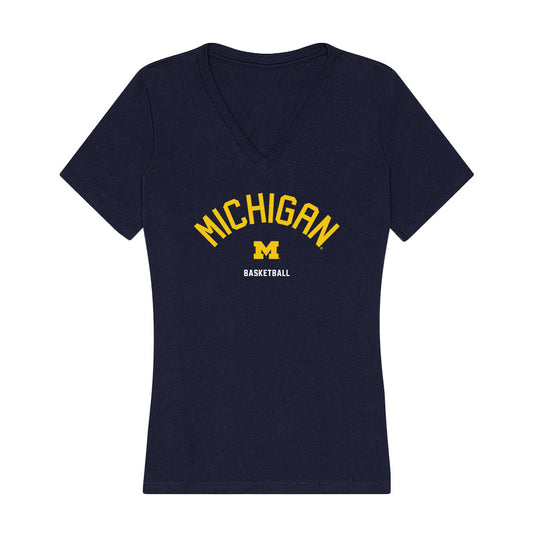 Michigan - NCAA Women's Basketball : Te'Yala Delfosse - Classic Shersey Women's V-Neck T-Shirt-0