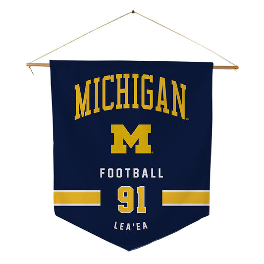 Michigan - NCAA Football : Jonah Lea'ea - Pennant - 18" x 21"-0