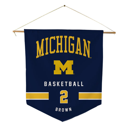 Michigan - NCAA Women's Basketball : Macy Brown - Pennant - 18" x 21"-0