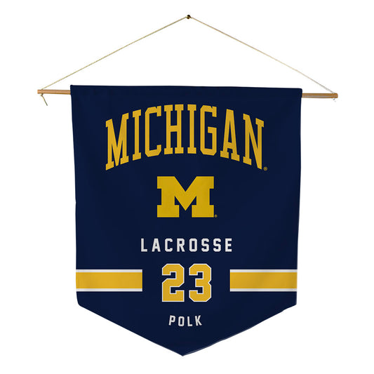 Michigan - NCAA Women's Lacrosse : Haley Polk - Pennant - 18" x 21"-0