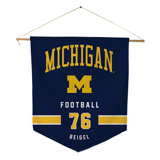 Michigan - NCAA Football : Manuel Beigel - Pennant - 18" x 21"-0