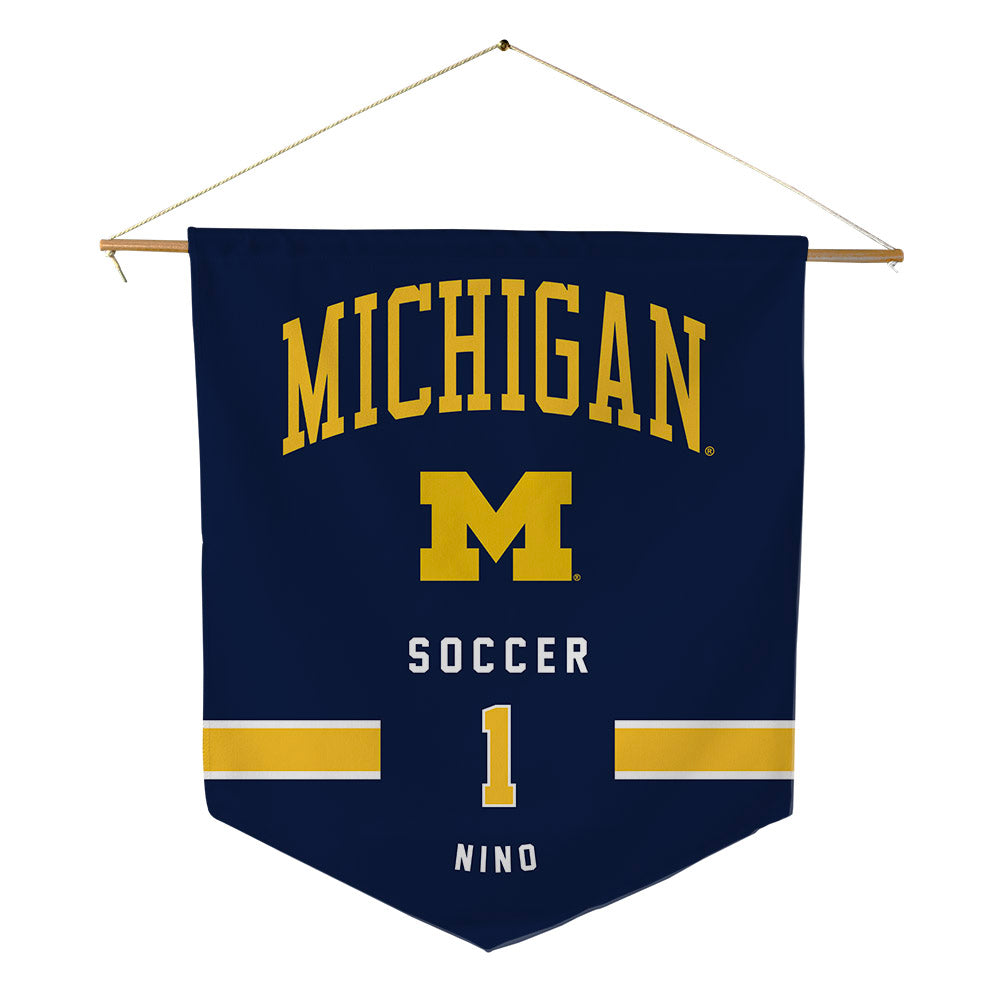 Michigan - NCAA Women's Soccer : Isabel Nino - Pennant - 18" x 21"-0