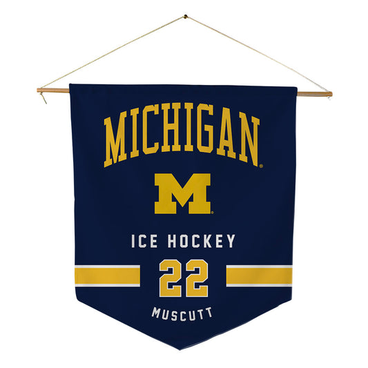 Michigan - NCAA Men's Ice Hockey : Kason Muscutt - Pennant - 18" x 21"-0