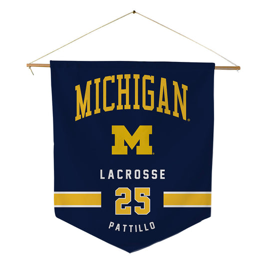 Michigan - NCAA Women's Lacrosse : Emerson Pattillo - Pennant - 18" x 21"-0