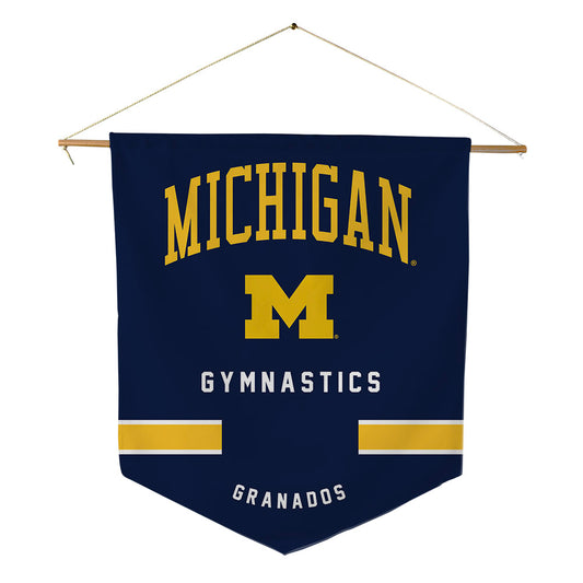 Michigan - NCAA Men's Gymnastics : Zach Granados - Pennant - 18" x 21"-0