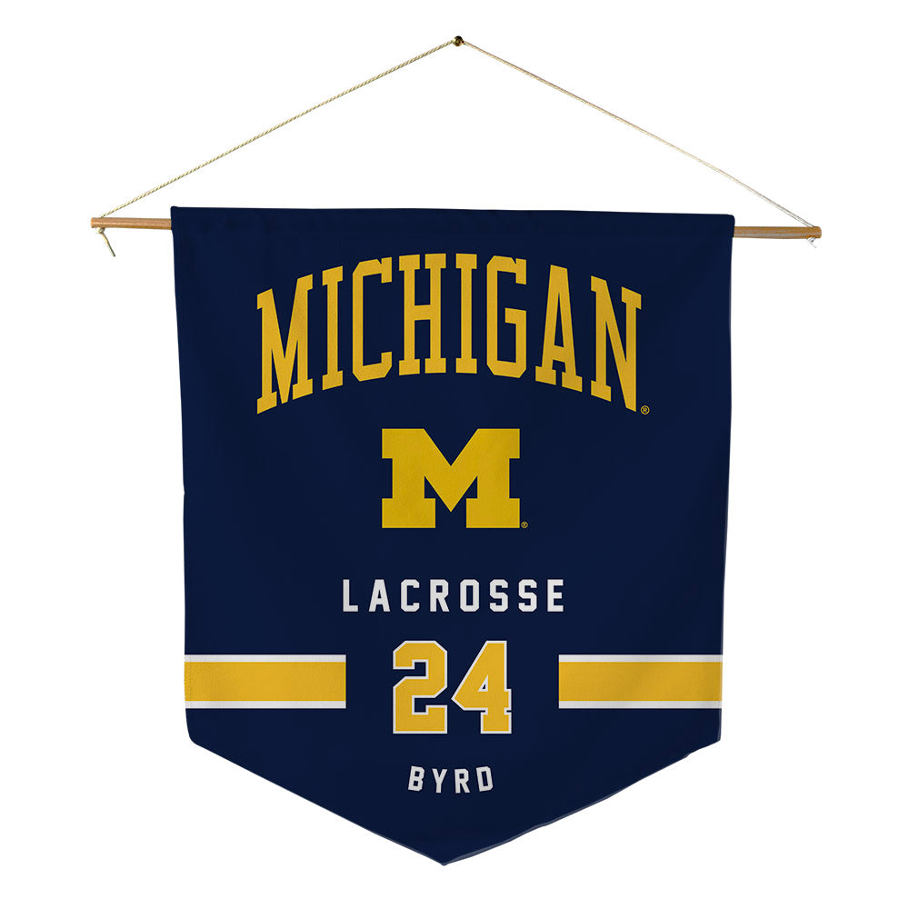 Michigan - NCAA Women's Lacrosse : Caroline Byrd - Pennant - 18" x 21"-0