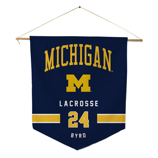 Michigan - NCAA Women's Lacrosse : Caroline Byrd - Pennant - 18" x 21"-0