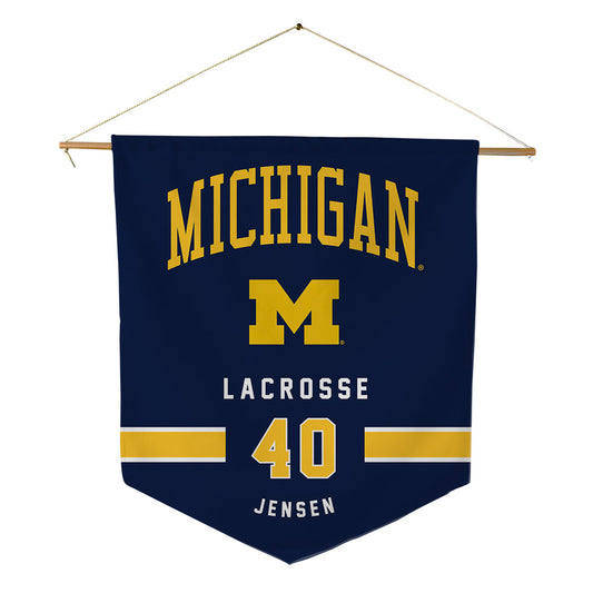 Michigan - NCAA Women's Lacrosse : Madeline Jensen - Pennant - 18" x 21"-0