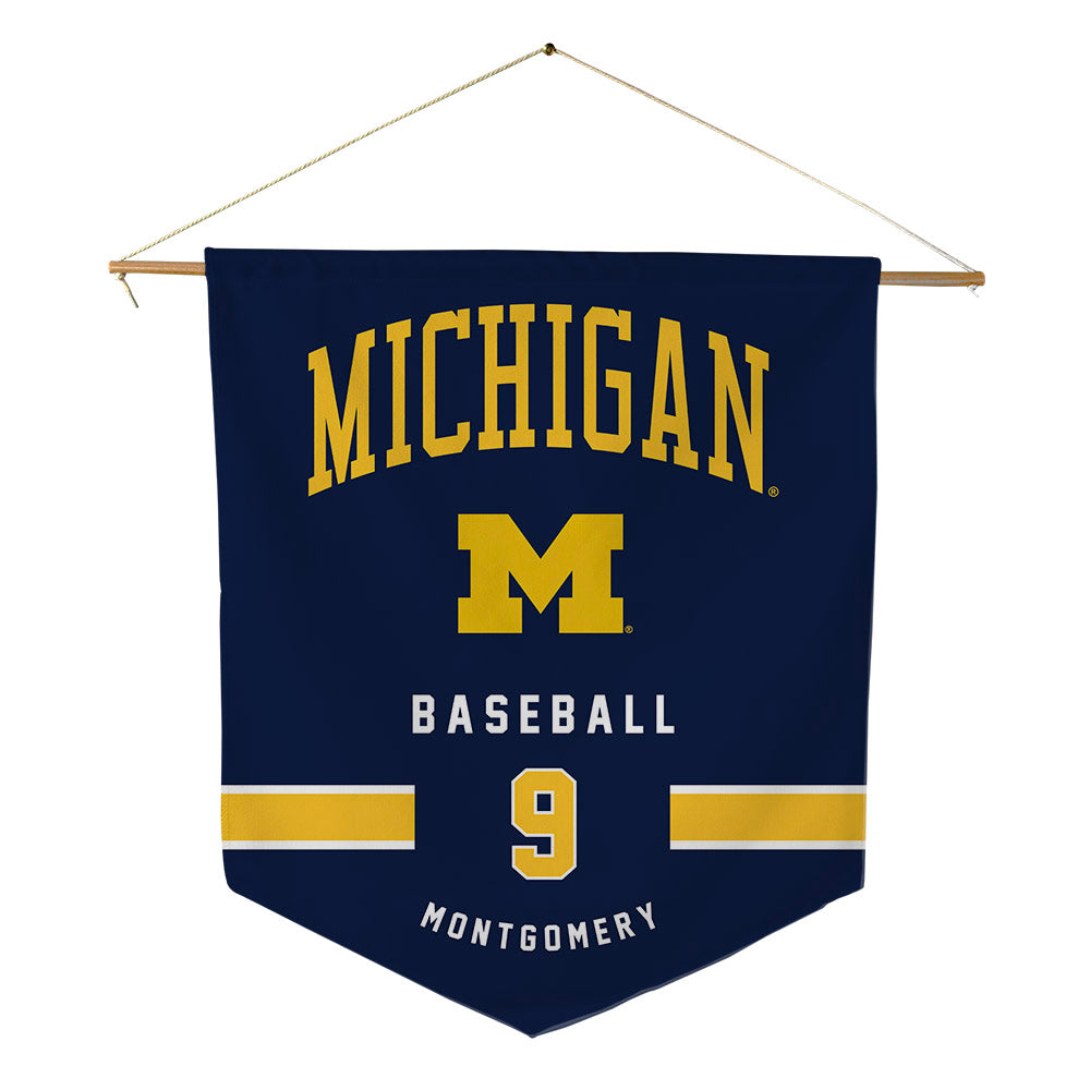 Michigan - NCAA Baseball : Cade Montgomery - Pennant - 18" x 21"-0