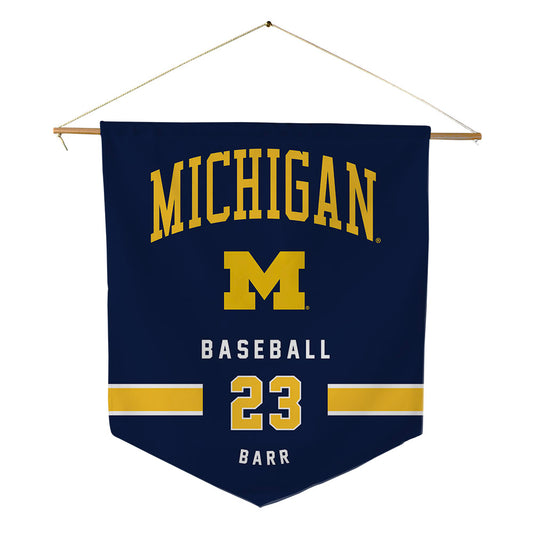 Michigan - NCAA Baseball : Preston Barr - Pennant - 18" x 21"-0