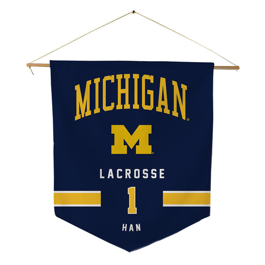 Michigan - NCAA Men's Lacrosse : Matt Han - Pennant - 18" x 21"-0