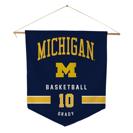 Michigan - NCAA Men's Basketball : Winters Grady - Pennant - 18" x 21"-0
