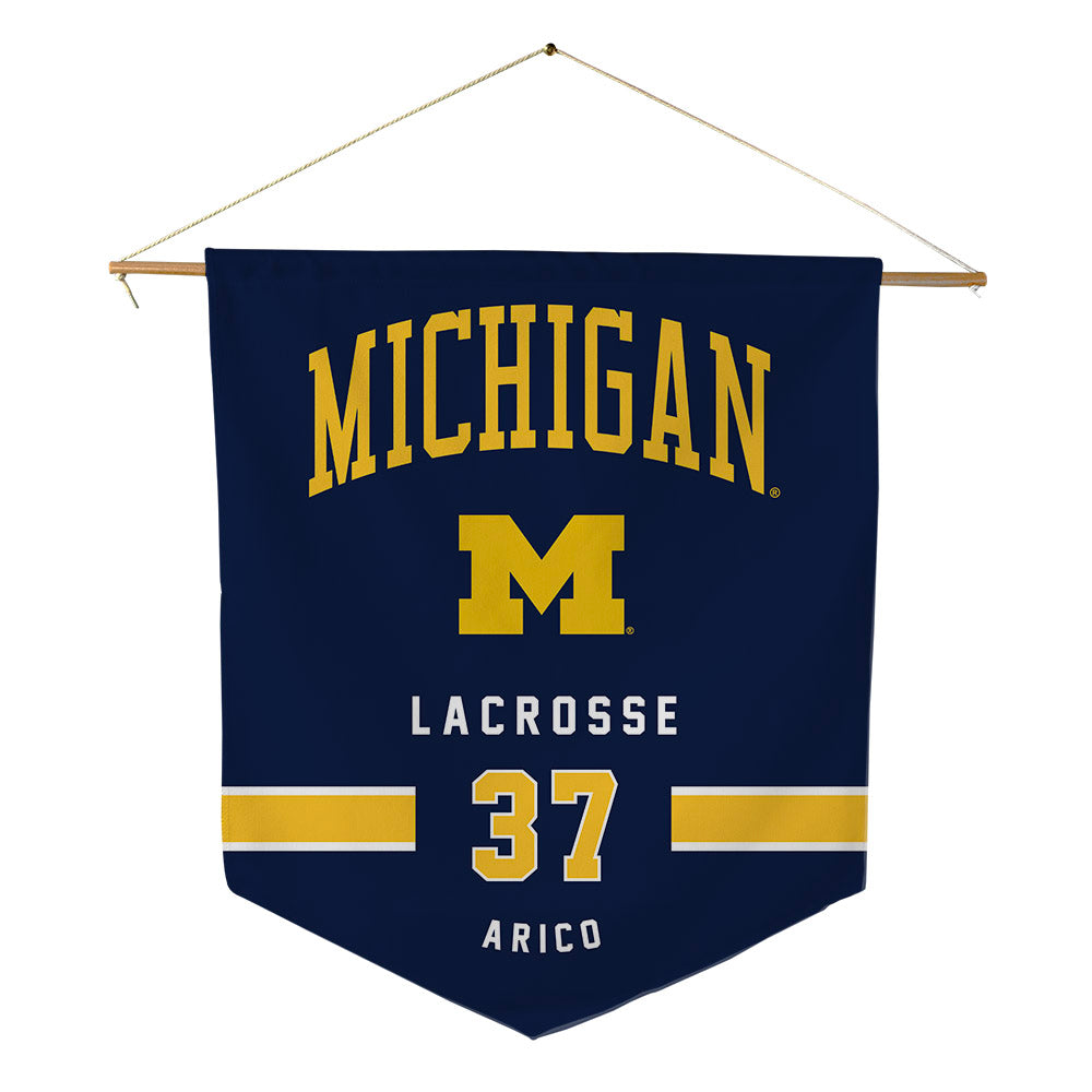 Michigan - NCAA Women's Lacrosse : Emma Arico - Pennant - 18" x 21"-0