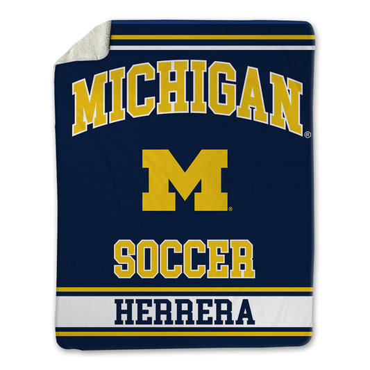 Michigan - NCAA Men's Soccer : Duilio Herrera - Blanket-0