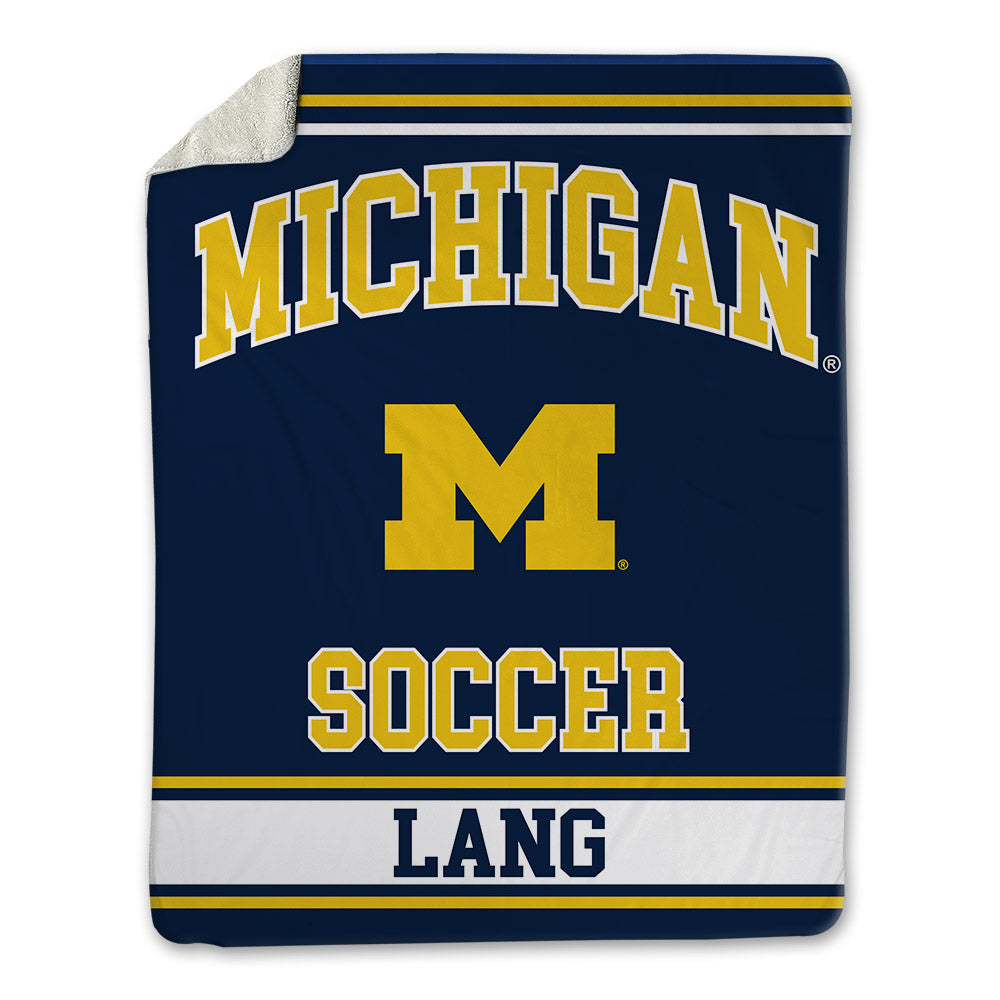 Michigan - NCAA Women's Soccer : Jenna Lang - Blanket-0