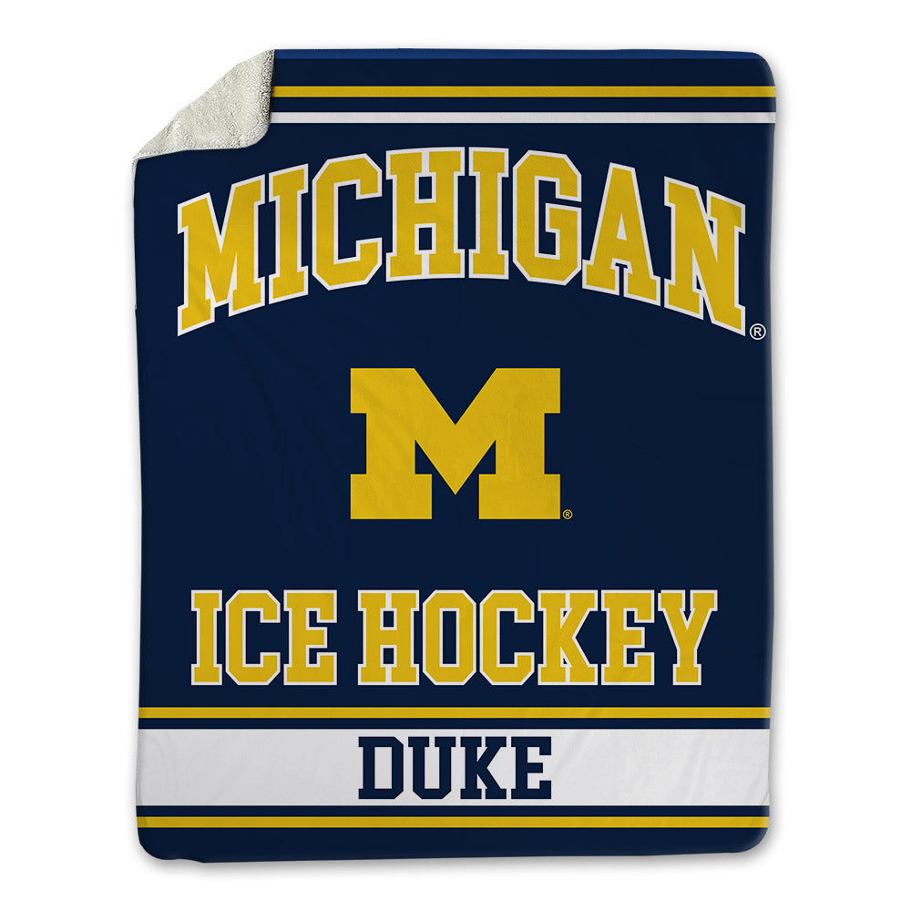 Michigan - NCAA Men's Ice Hockey : Tyler Duke - Blanket-0