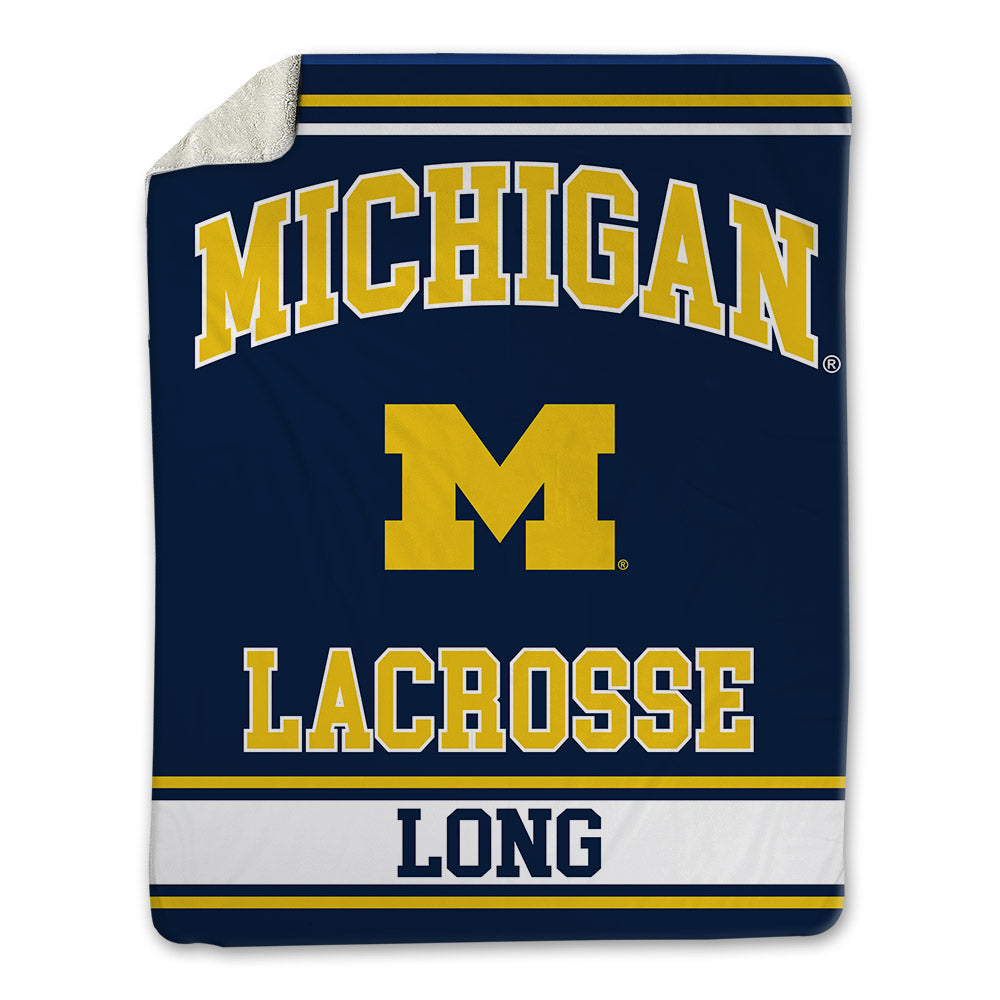 Michigan - NCAA Men's Lacrosse : Jack Long - Blanket-0