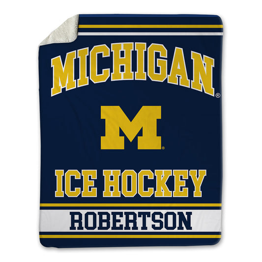 Michigan - NCAA Men's Ice Hockey : Ben Robertson - Blanket-0