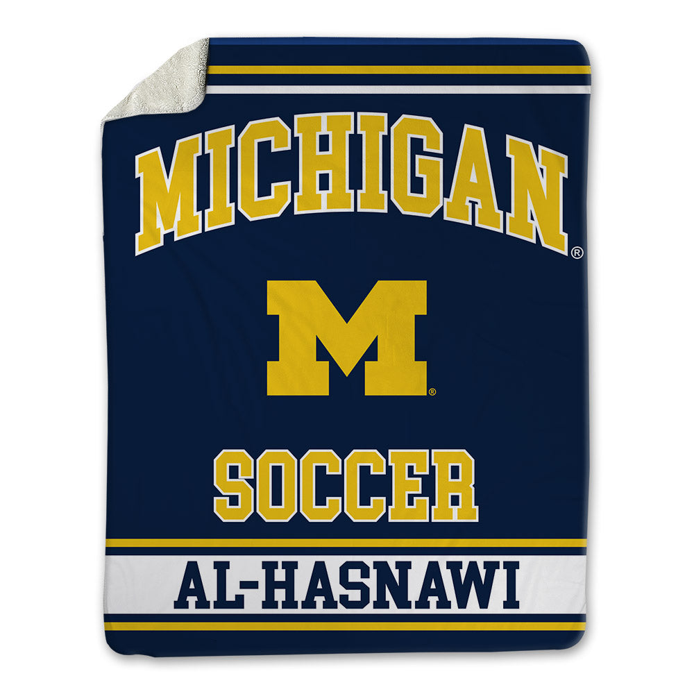 Michigan - NCAA Men's Soccer : Moshtaba Al-Hasnawi - Blanket-0