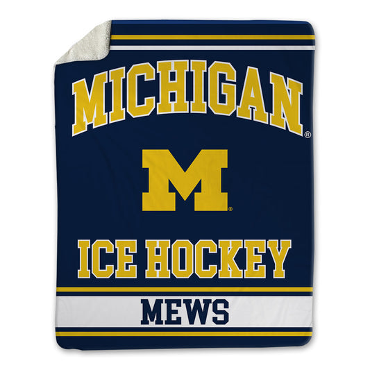 Michigan - NCAA Men's Ice Hockey : Henry Mews - Blanket-0