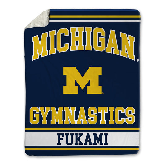 Michigan - NCAA Women's Gymnastics : Amy Fukami - Blanket-0