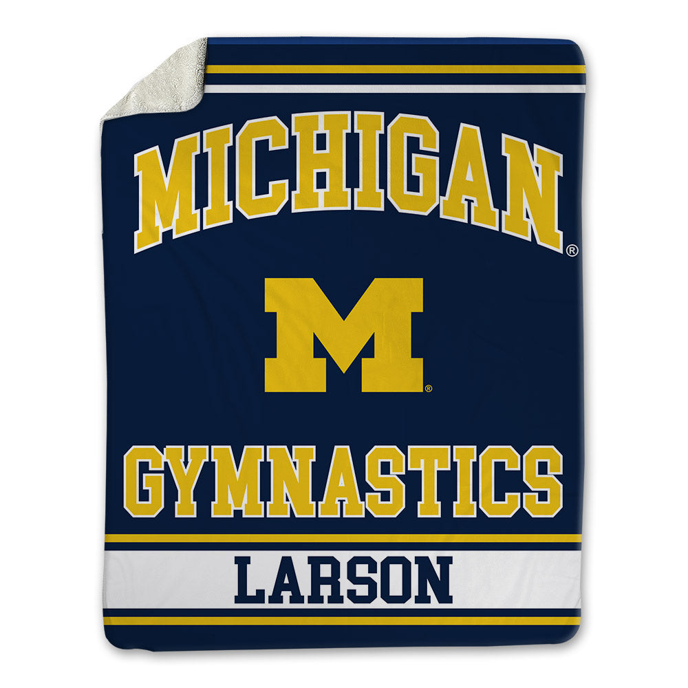 Michigan - NCAA Men's Gymnastics : Charlie Larson - Blanket-0