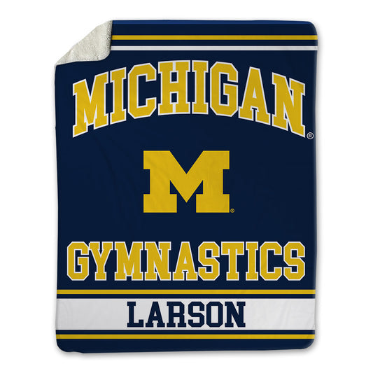 Michigan - NCAA Men's Gymnastics : Charlie Larson - Blanket-0