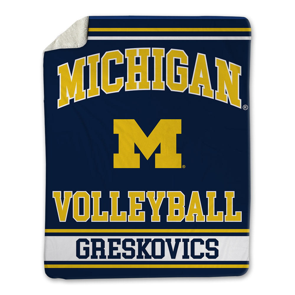 Michigan - NCAA Women's Volleyball : Carly Greskovics - Blanket-0