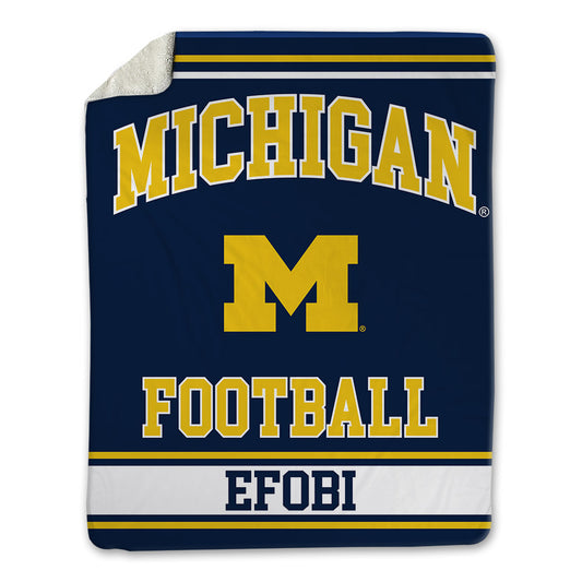 Michigan - NCAA Football : Nathan Efobi - Blanket-0