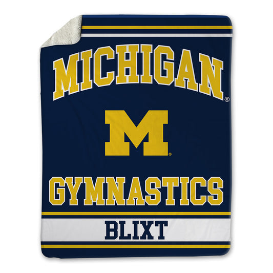 Michigan - NCAA Men's Gymnastics : Landen Blixt - Blanket-0