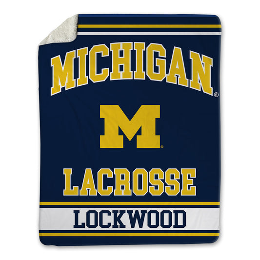 Michigan - NCAA Men's Lacrosse : Bo Lockwood - Blanket-0