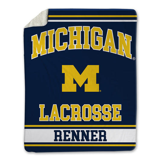 Michigan - NCAA Men's Lacrosse : Tommy Renner - Blanket-0