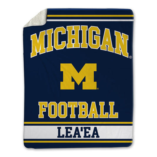 Michigan - NCAA Football : Jonah Lea'ea - Blanket-0