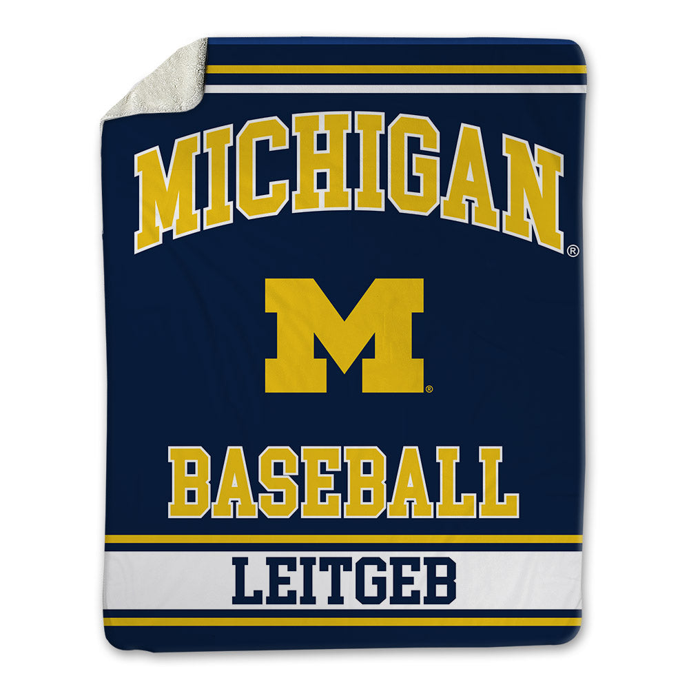Michigan - NCAA Baseball : Brock leitgeb - Blanket-0