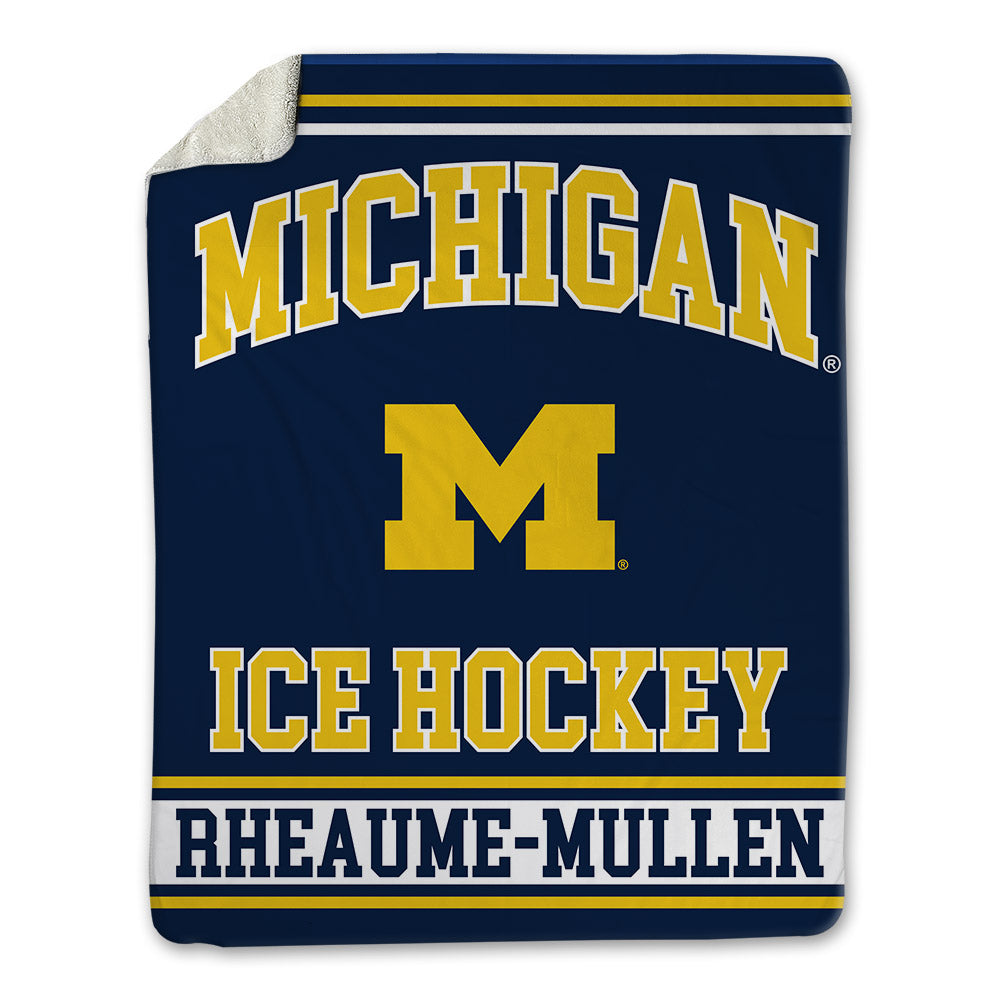 Michigan - NCAA Men's Ice Hockey : Dakoda Rheaume-Mullen - Blanket-0