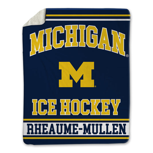 Michigan - NCAA Men's Ice Hockey : Dakoda Rheaume-Mullen - Blanket-0