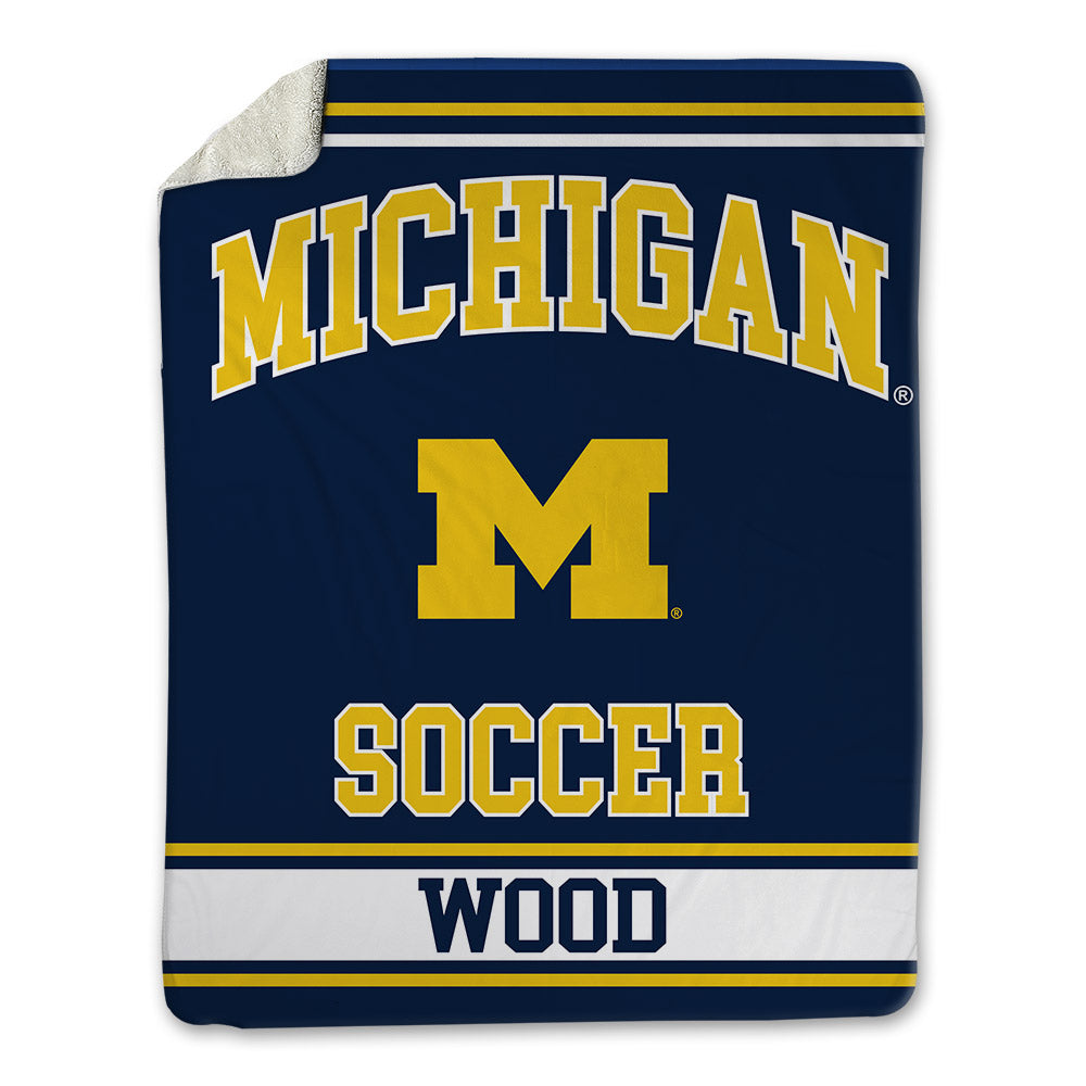 Michigan - NCAA Men's Soccer : Ethan Wood - Blanket-0