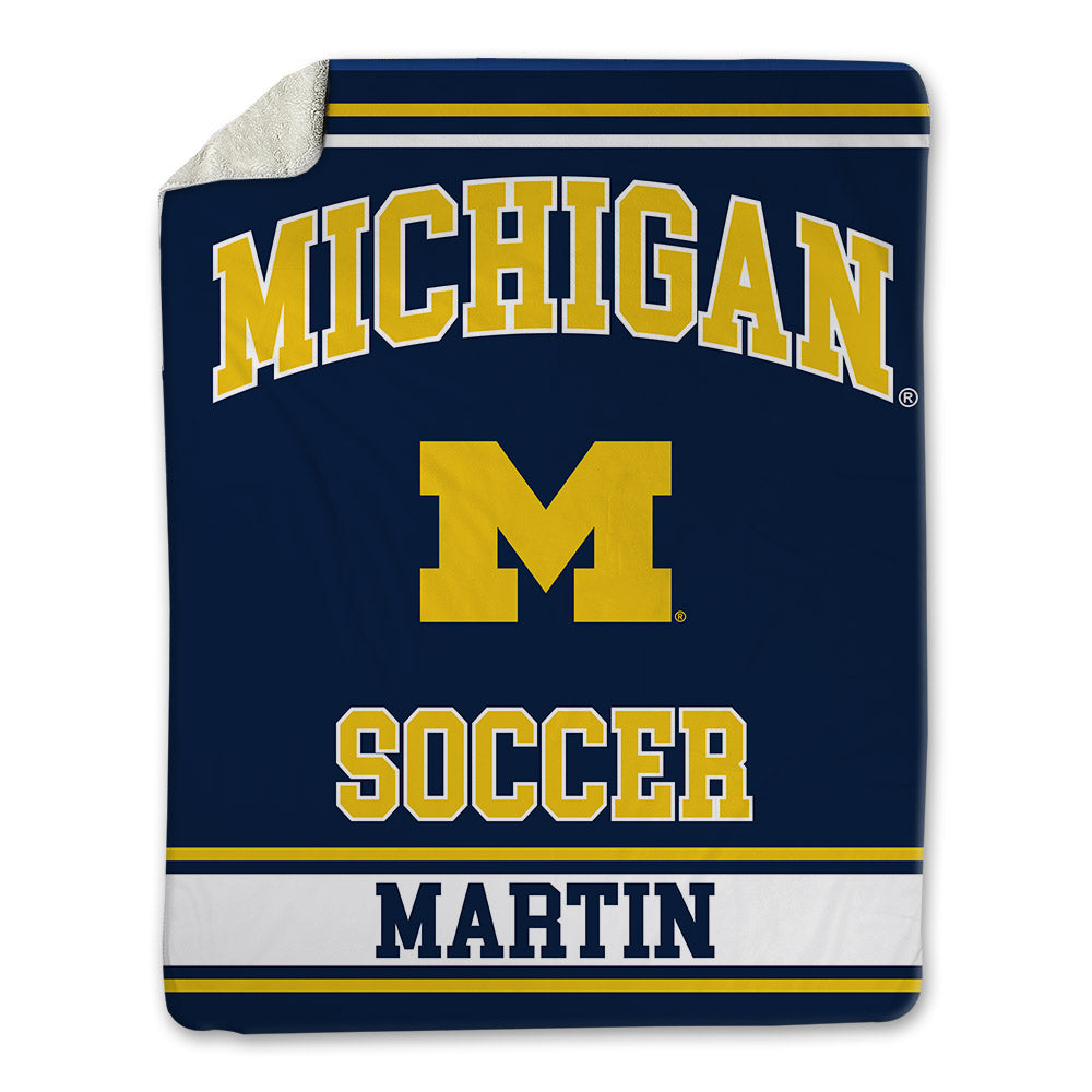 Michigan - NCAA Men's Soccer : Oliver Martin - Blanket-0